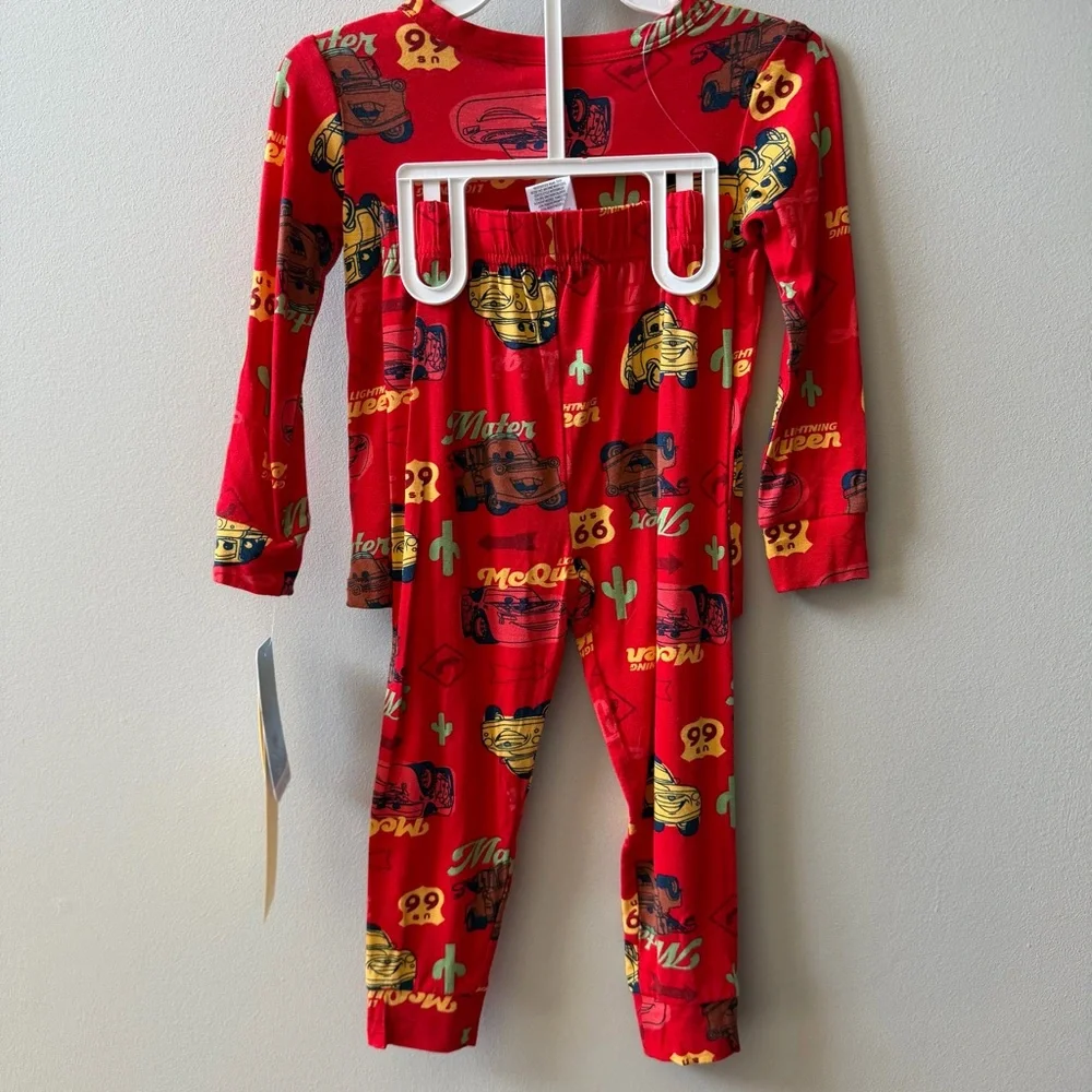 Disney Cars Boys Bamboo PJ Set 3T Toddler NEW McQueen Tow Mater Pajama LMQ - Picture 5 of 5